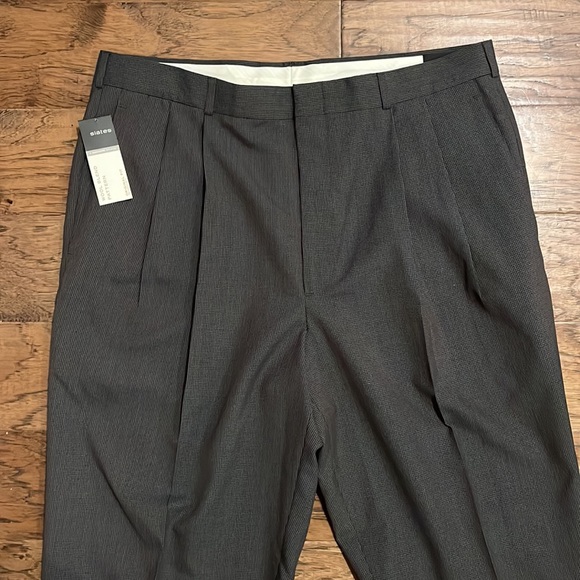 NWT Slates Original Fit wool blend pattern Slacks size W38 L34 - Picture 4 of 9